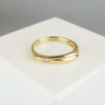 Gouden Christian ring met 0.01ct.