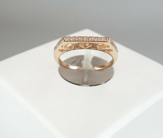 Rose gouden harten ring