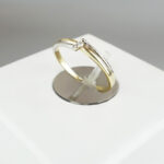 Bi color gouden ring met 0.02ct.