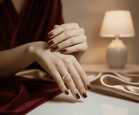 Gouden ring met 5 diamanten