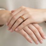 3 bloedkoralen gouden ring