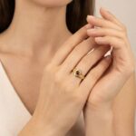 Christian goud ring met granaat