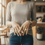 Gouden ring met parel en robijn