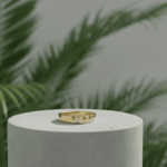 Gouden ring met klem zetting diamant