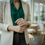 Geel en wit gouden ring met 1 diamant