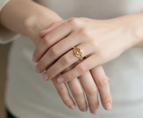 Geel gouden fantasie ring