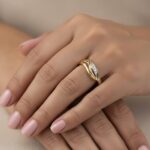 Bi color gouden Christian ring