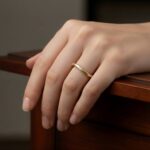 Geel gouden slagring met diamant