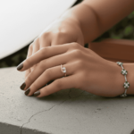 Gouden Christian ring met 2 diamanten