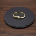 Christian gouden ring met 0.03ct.