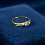 Goud Christian ring met diamant