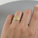 Gouden zegelring kleine model