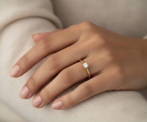 14 karaat gouden ring met zikronia