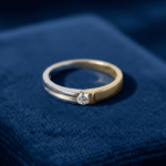 Bicolor gouden ring Christian 0.05ct.