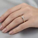 Bicolor ring met 0.03ct. diamant