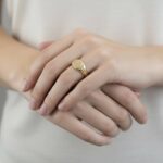 Gouden zegelring kleine model