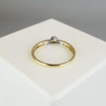 Bicolor ring met 0.03ct. diamant