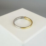 Bicolor gouden ring Christian 0.05ct.