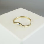 Christian gouden ring met 0.03ct.