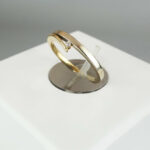 Gouden bicolor ring met 0.02ct.