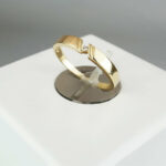 Geel gouden ring met 0.02ct.
