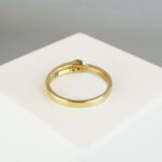 14 karaat wit en geel gouden ring
