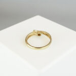 Geel en wit gouden ring met diamant