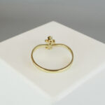 Gouden fantasie ring met diamant