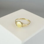 Goud zegelring kleine model
