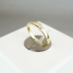 Gouden fantasie ring met 1 diamant