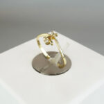 Gouden fantasie ring met diamant
