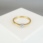 Gouden ring ster zetting met diamanten