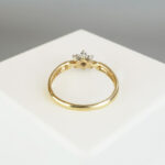 Bi color gouden ring met sterzetting