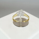 Gouden ring met ster zetting 0.22ct.