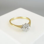 Gouden ring met ster zetting 0.24ct.