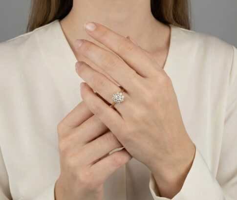 Gouden ring met ster zetting zirkonia