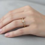 Christian gouden ring met 0.03ct.