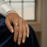 Gouden ring met diamant 0.07ct.