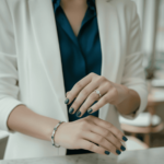 Wit gouden ring met spiegel chaton