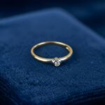 Bicolor ring met 0.03ct. diamant