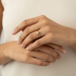 Gouden fantasie ring met diamant