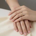 14 karaat gouden ring met klem diamant