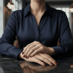 Gouden ring met ster zetting 0.06ct.