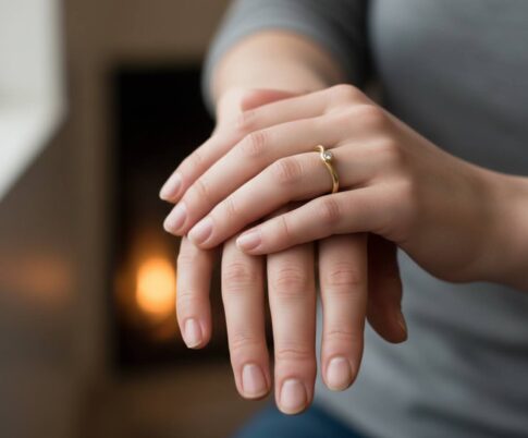 Christian gouden ring met 0.03ct.