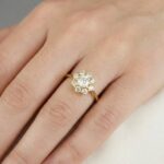 Gouden ring met ster zetting zirkonia