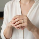 Bi color gouden ring met 5 diamanten