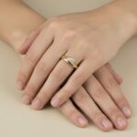 Goud Christian ring met diamant