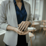 Gouden ring met marquise saffier