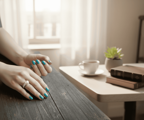 Wit gouden ring met parel en diamanten