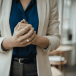 Gouden ring met klem parel en diamant